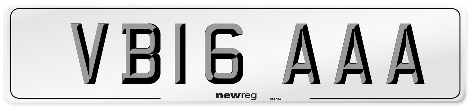 VB16 AAA Number Plate from New Reg